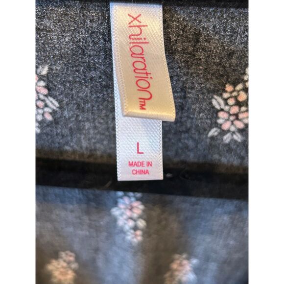 Exhilaration Black Print Boho Romper - Size Large - Picture 6 of 6